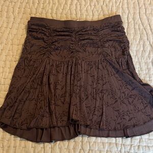 Nomad Chocolate Leaf Print Mini Skirt